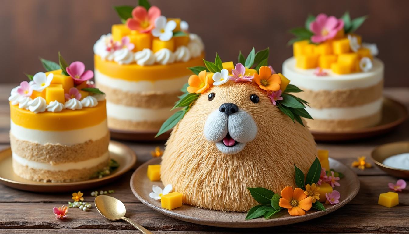 descubre nuestras tortas únicas inspiradas en el capibara, una combinación exótica de sabores que te sorprenderán y deleitarán en cada bocado.