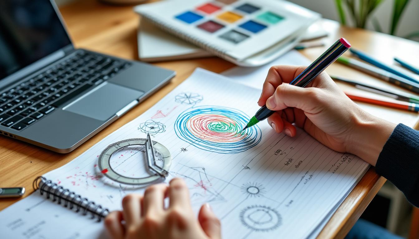 diseña una portada creativa y única para tu cuaderno de matemáticas que combine estilo y funcionalidad.