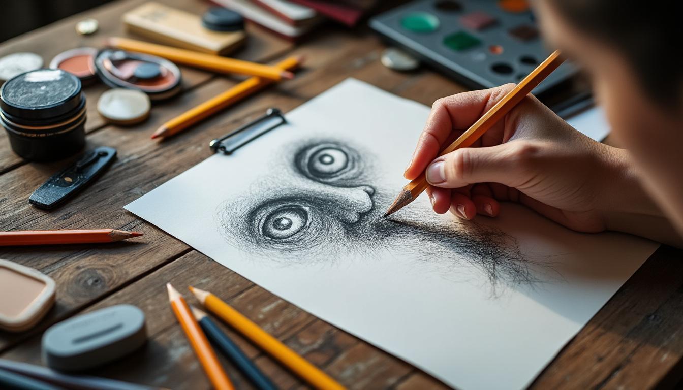 descubre el arte en sombras y el encanto único de los dibujos a lápiz, donde cada trazo captura la esencia y profundidad de la creatividad.