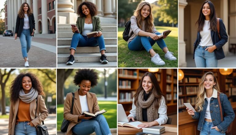 descubre los estilos universitarios para mujer que marcan tendencia en el campus. inspírate con las últimas modas y crea looks únicos y cómodos para tus días de estudio.