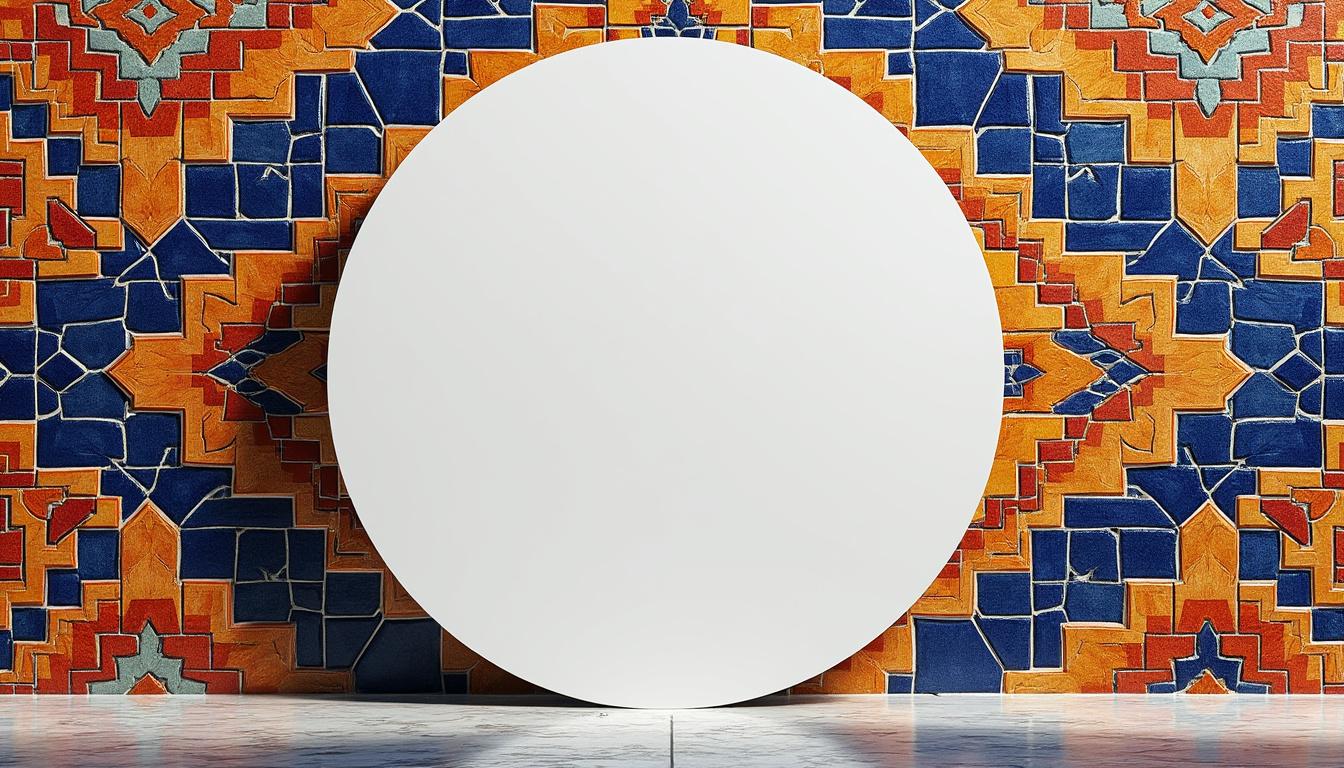 descubre una figura sencilla en medio de un fondo intrincado que crea un juego visual fascinante y atrapante para tus sentidos.