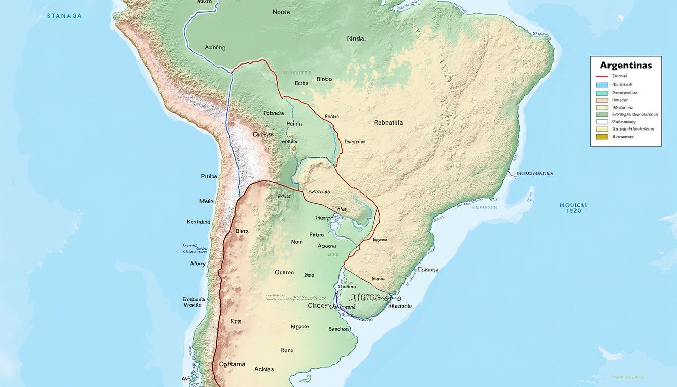 descubre el mapa político de argentina con la distribución detallada de sus provincias y las fronteras nacionales para un mejor entendimiento geográfico.