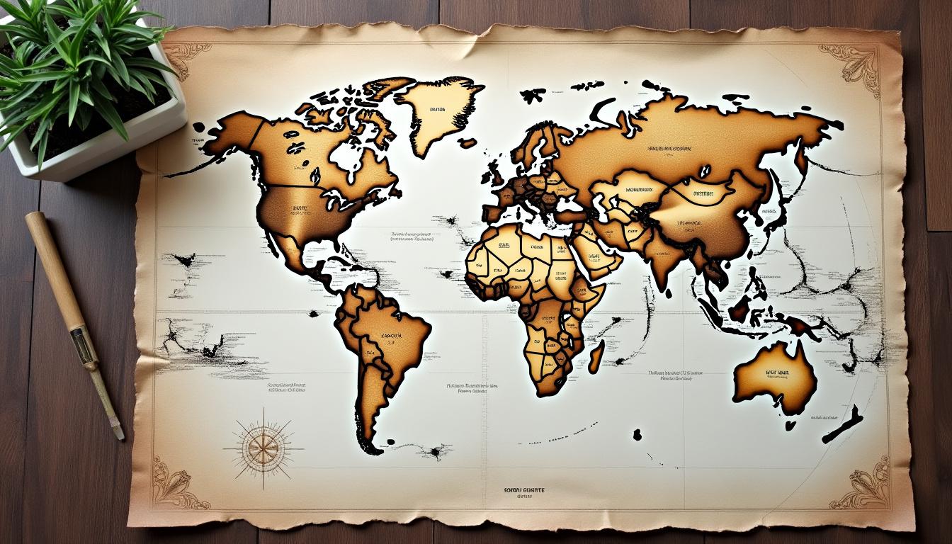 mapa político mundial imprimible: una guía visual esencial para facilitar tus estudios y proyectos con información clara y detallada de todos los países.