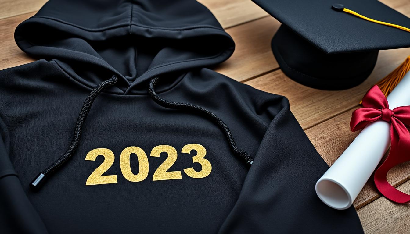 sudadera conmemorativa para graduados: celebra tu logro y unidad con este símbolo especial que marca el fin de una etapa inolvidable.