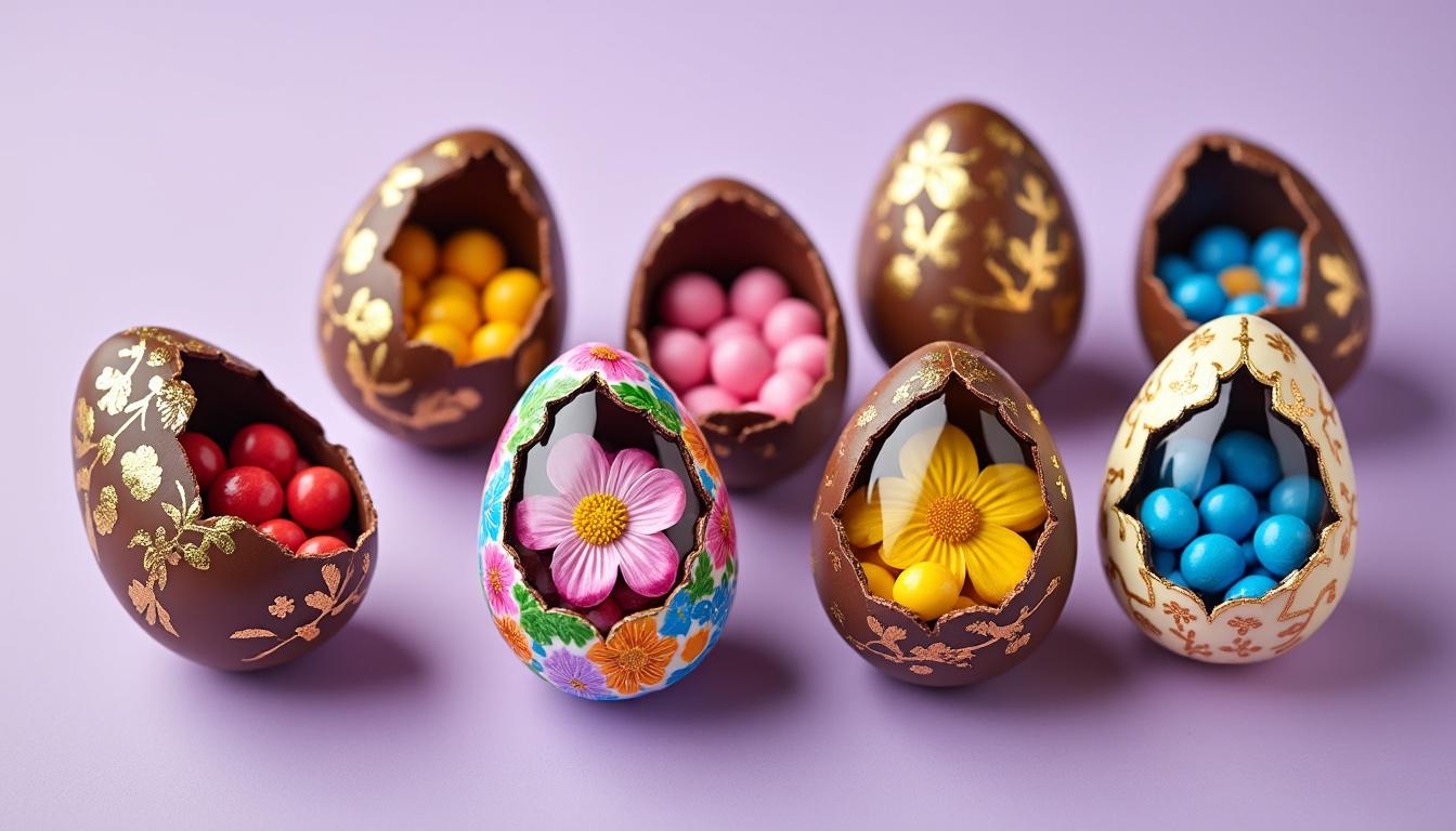 descubre nuestro delicioso huevo de pascua con una sorpresa especial en su interior, perfecto para celebrar y endulzar tus momentos festivos.