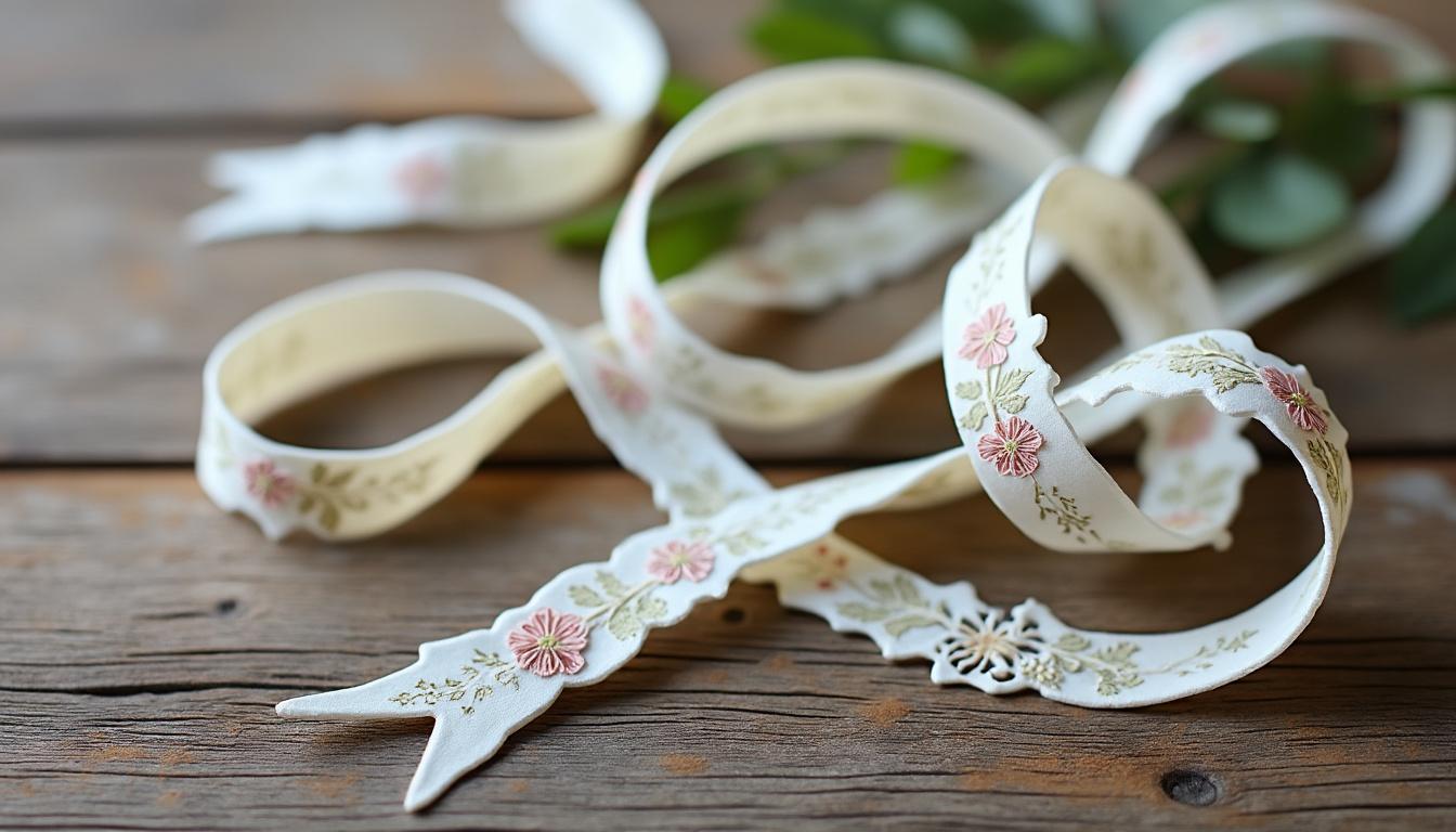 escarapelas hechas a mano con porcelana fría, combinando creatividad y elegancia artesanal para eventos únicos y personalizados.