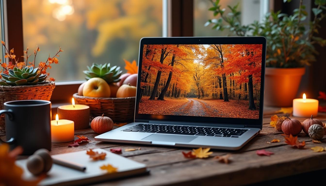 descubre fondos de pantalla inspirados en el otoño para celebrar la magia de esta hermosa temporada con colores cálidos y paisajes encantadores.