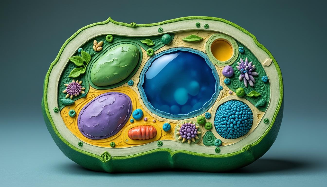 descubre una maqueta detallada de una célula vegetal y explora su estructura y funciones para entender mejor la biología celular.