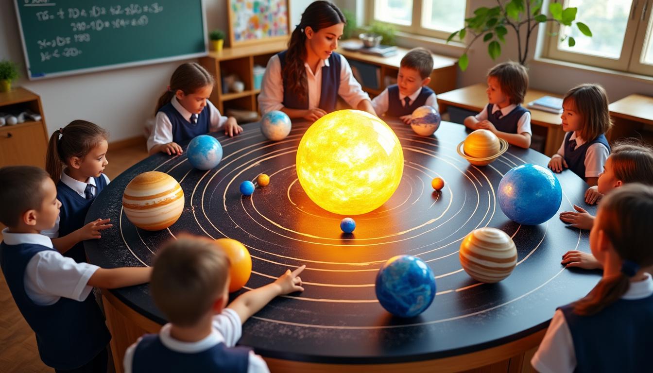 explora nuestro maqueta interactiva del sistema solar y realiza un viaje educativo por los planetas. aprende sobre sus características y descubre el universo de manera divertida y didáctica.