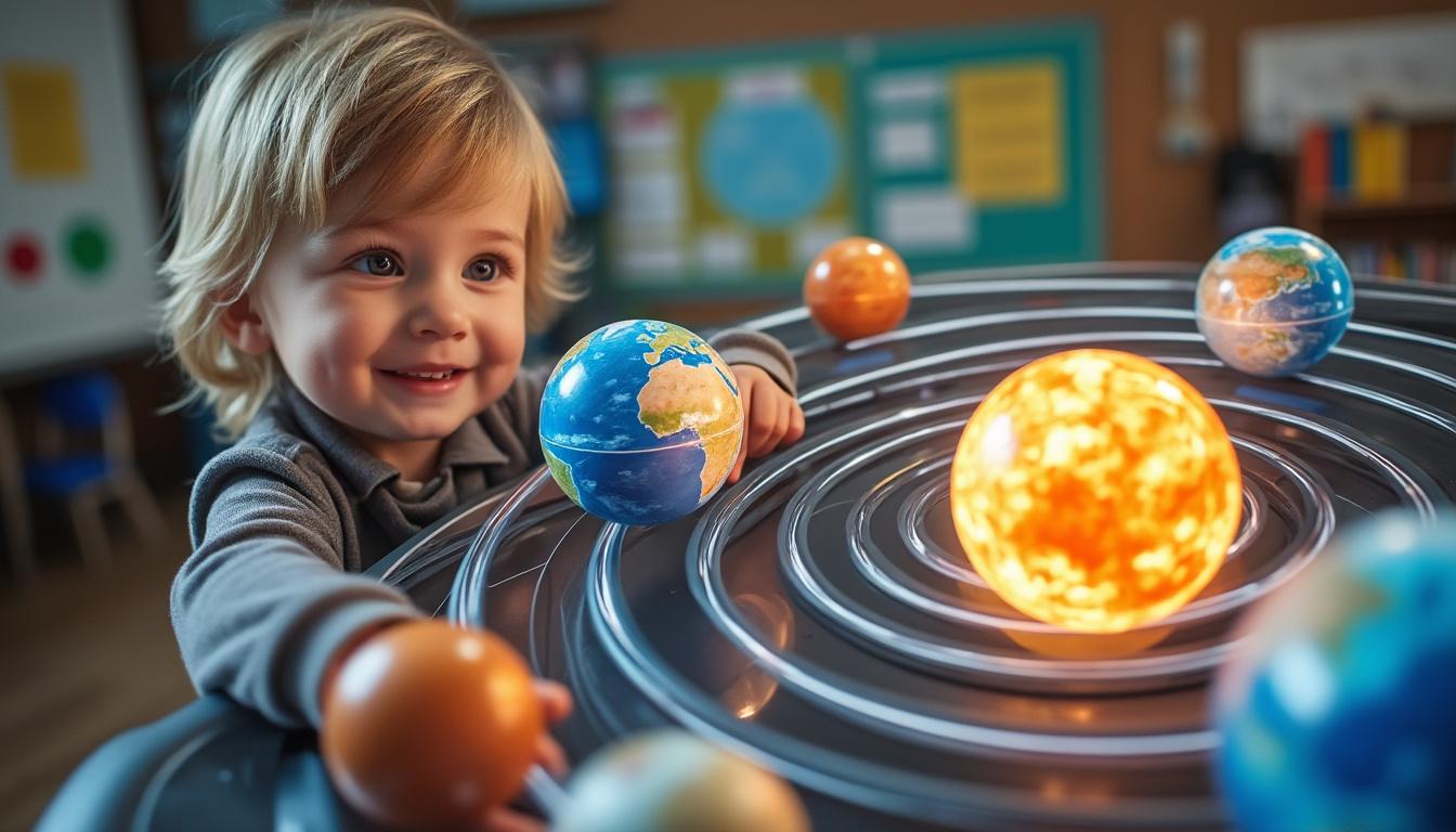 explora nuestro maqueta interactiva del sistema solar y disfruta de un viaje educativo por los planetas, aprendiendo sus características y misterios de forma divertida.