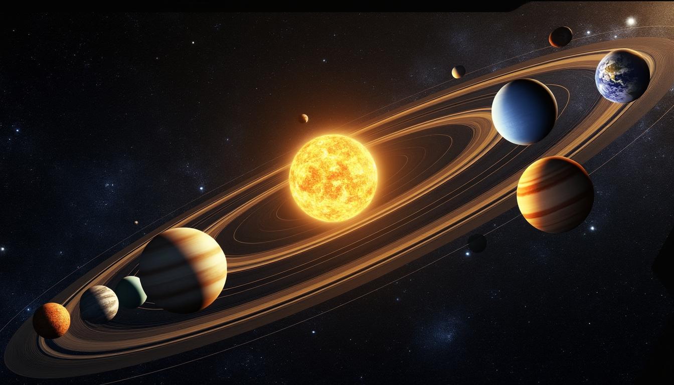 explora el modelo detallado del sistema solar con nuestra guía visual del cosmos, que ofrece una comprensión clara y fascinante de los planetas y otros cuerpos celestes.