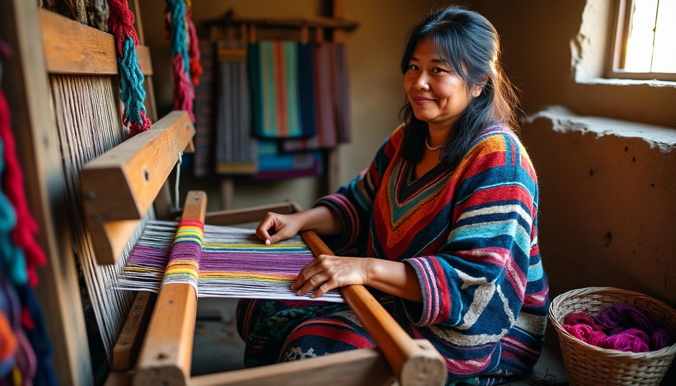 descubre ponchos artesanales tejidos a mano que combinan tradición y estilo en cada hilo, perfectos para quienes valoran la autenticidad y el diseño único.